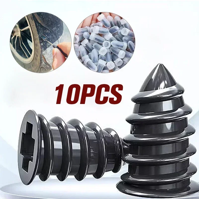 

Car Vacuum Tire Repair Nails Tire Puncture Repairing for Truck Scooter Bike Tyre Rubber Metal Nail Tire Repairing Tools 10/30Pcs