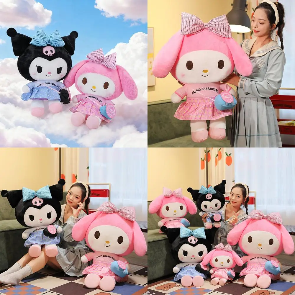 

70cm Sanrio Kawaii Kuromi Plush Dolls My Melody Plush Toy Cute Stuffed Doll for Kids Birthday Gift Sweet Heart Plushie for Girls