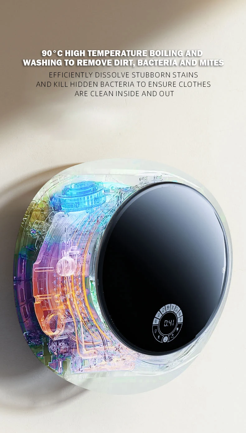 

2026unique TYTXRV 3 кг мини-стиральная машина с фронтальной загрузкой настенная автоматическая стиральная машина со светодиодным сенсорным переключателем для кемпера RV Trailer Trav