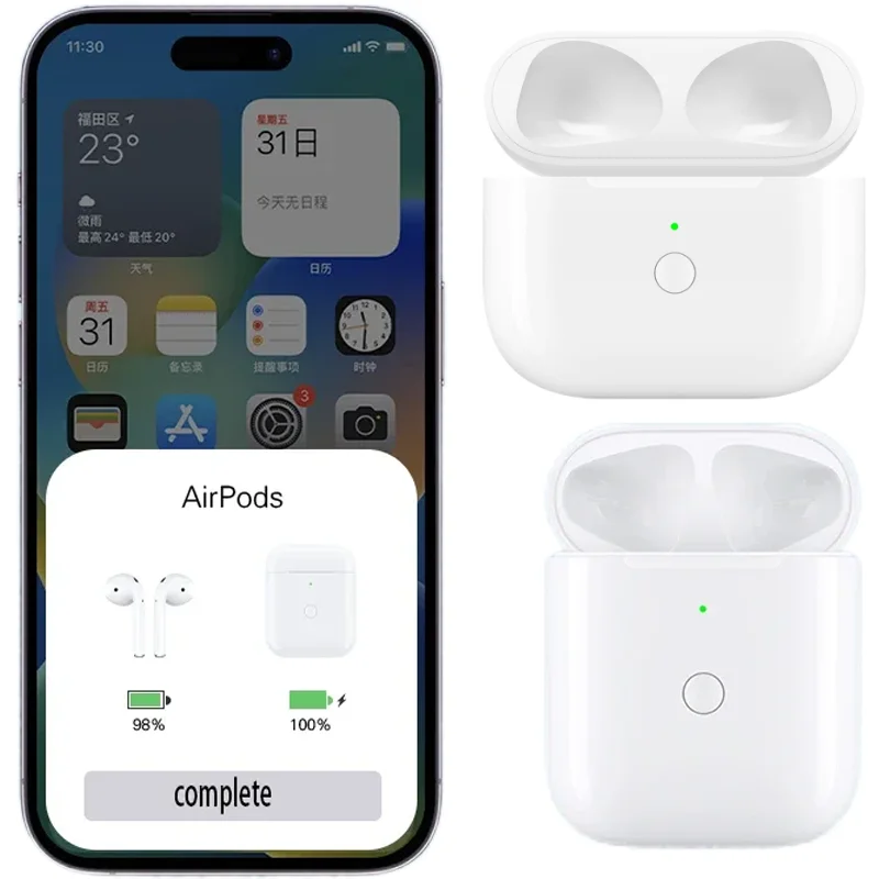 

Wireless Charging Box for Airpods 4 3 2 1 with LED Indicator Bluetooth Replacement Earphone Charger Case 4th generation Charging