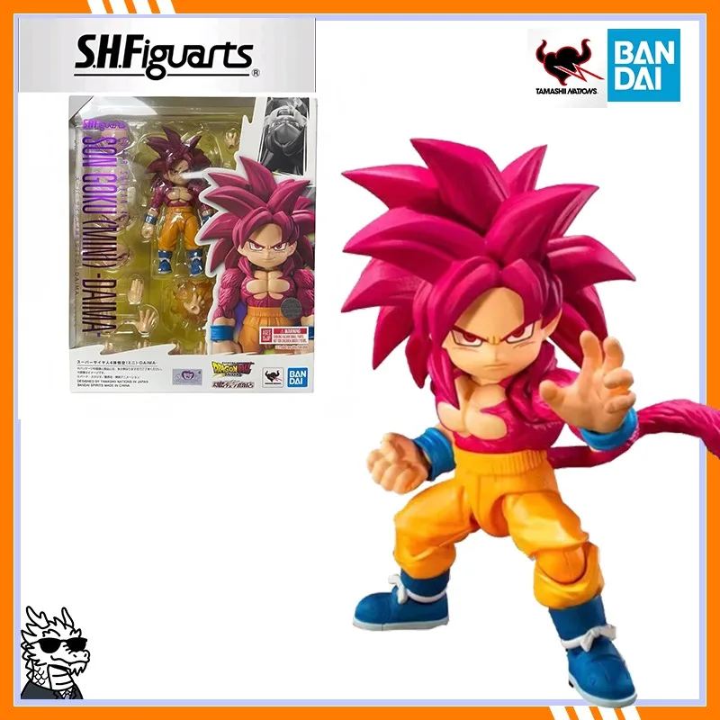 

Bandai Dragon Ball Super Saiyan 4 Son Goku SHF Action Figure Mini Daima Anime Model Kit for Collectors in Stock