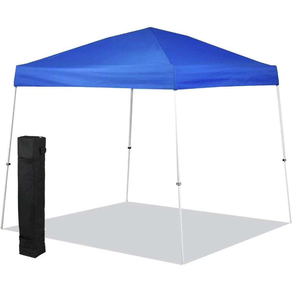 

Instant Pop Up Outdoor 10' x 10 Canopy, Roller Bag and 4 Piece Spike Set, Foldable and portable,steel ,UV protection Canopy