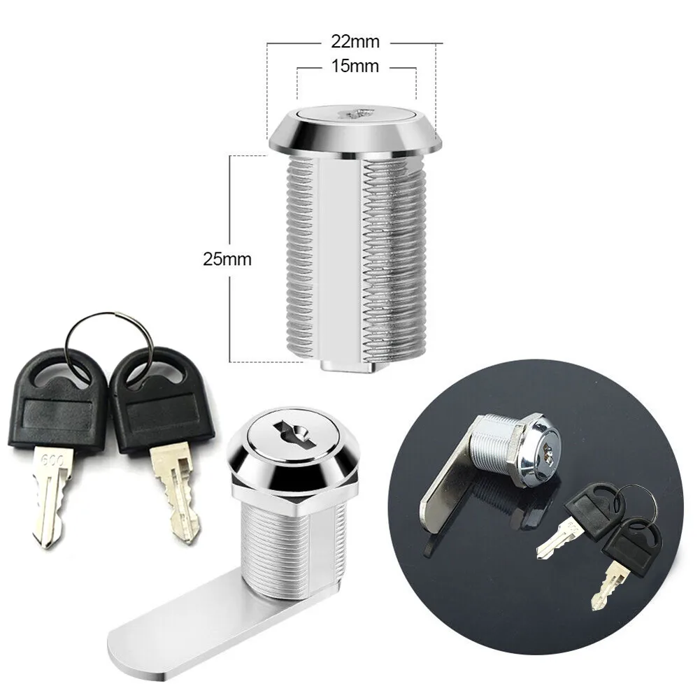 16/20/25/30mm Security Lock Metal Cylinder Cabinet Locker Cam Lock With Same Key Different Key Security Mailbox Lock Drawer