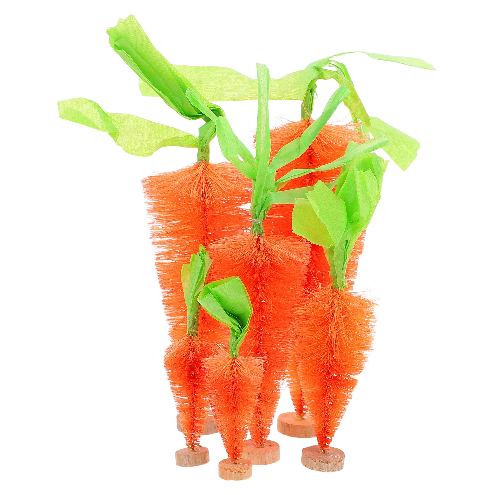 

6Pcs Sisal Fiber Carrot Tabletop Decor Easter Day Table Decorations Springtime Fake Vegetables for Office Study Room Rustic Home