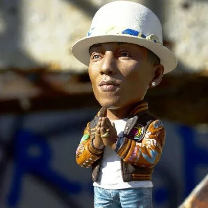 

Urban Rapper Sculpture - Bandana Tattoo Artist Statue with Sunglasses (Hiphop Decor for American Street Culture Lovers)