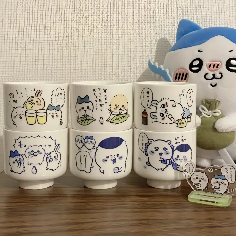 New Cartoon Pattern Anime Kawaii Chikawa Surrounding Ceramic Small Wine Cup Cute Hachiwares Usagis Girl Beverage Sake Cup Gift