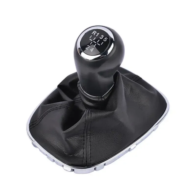 5 Speed Manual Car Gear Shift Knob With Gaitor Boot PU Leather & Plastic Black For Opel Vauxhall Corsa D S07 E X15 Hatchback/Van