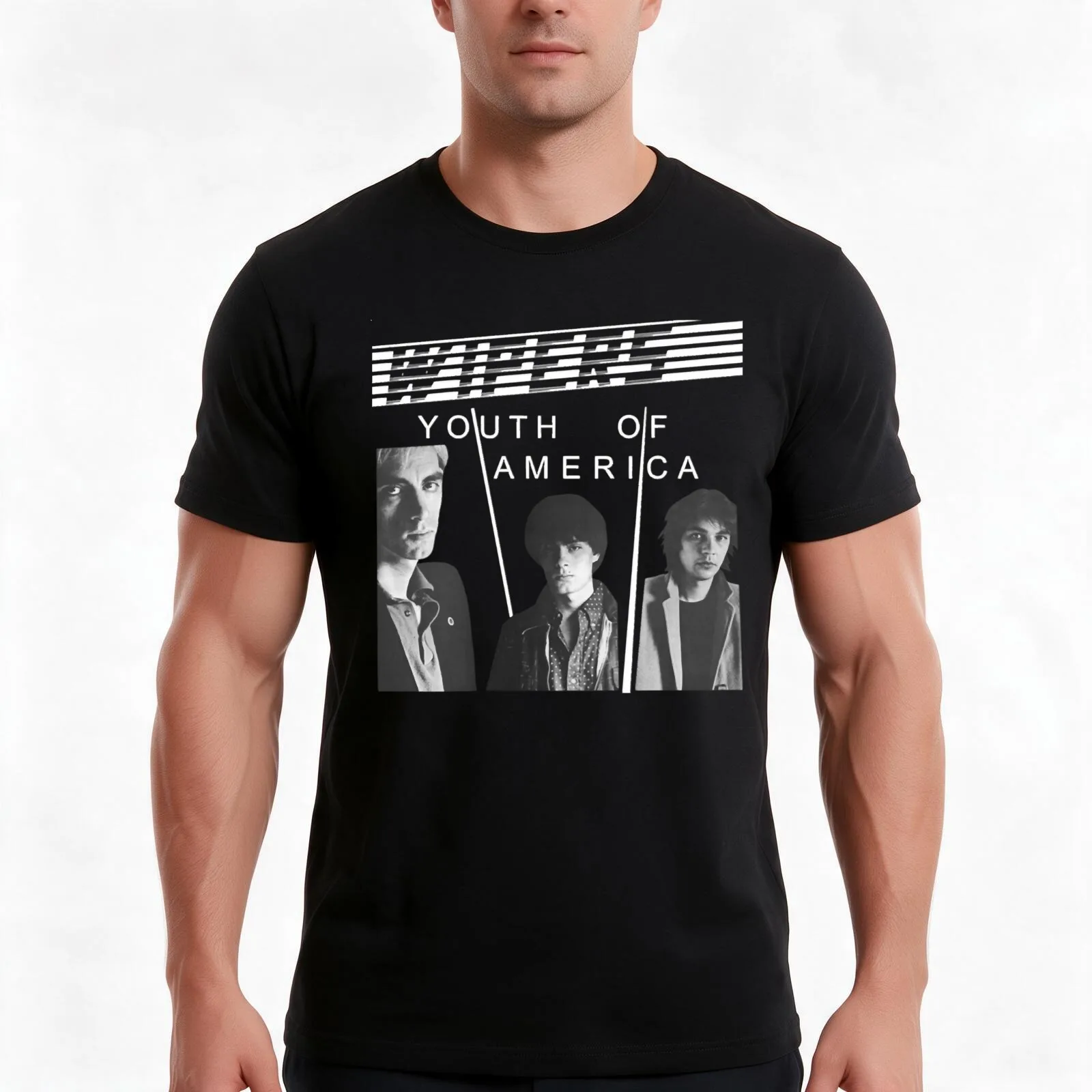 Wipers youth of america T-Shirt, Summer Casual Cotton Tee, Oversized Streetwear Tops, Vintage Graphic Print, Unisex Men Women