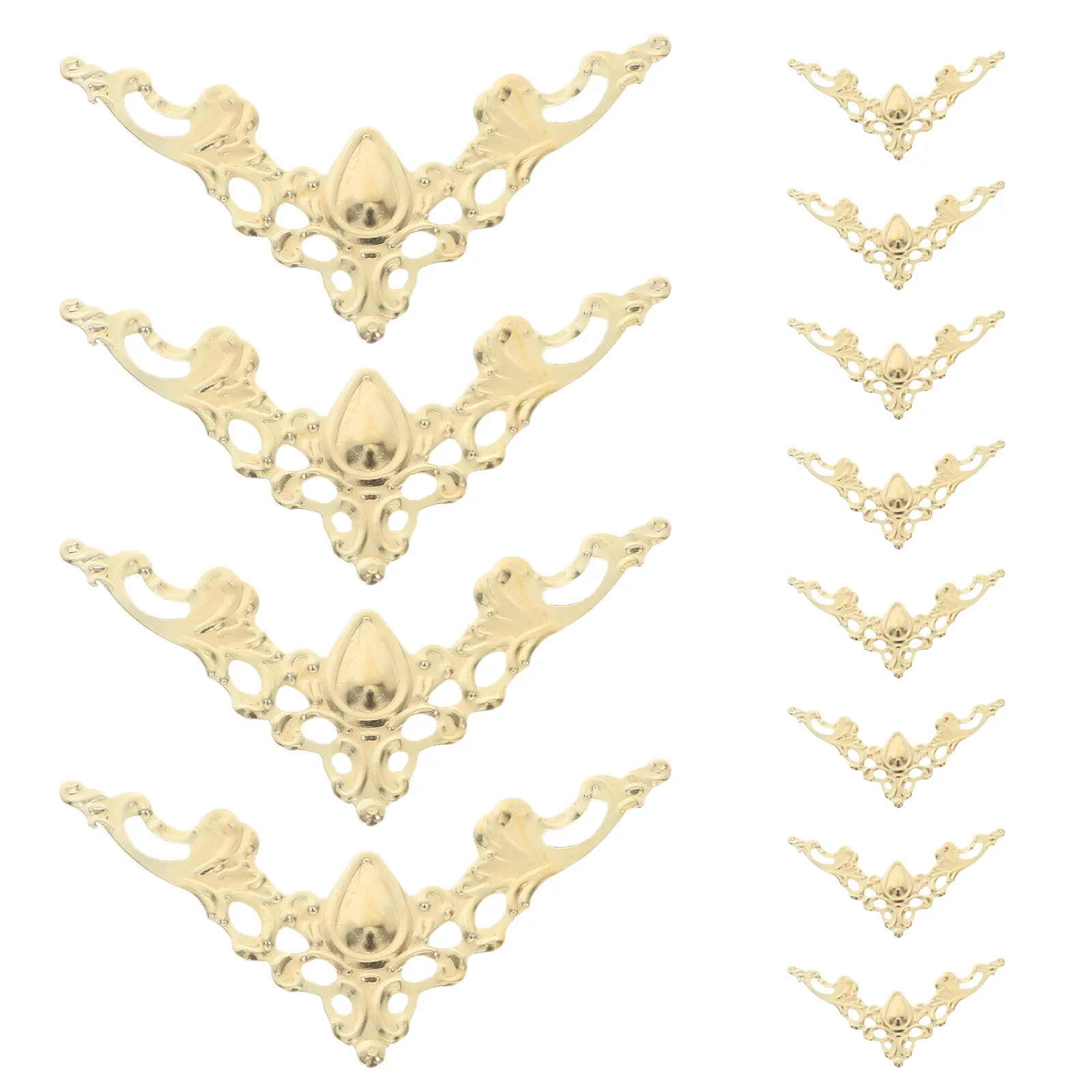 

100Pcs Metal Book Corners Bronze Protective Edge Cover Scrapbooking Photo Album Box Notebook Folder Decorative Vintage