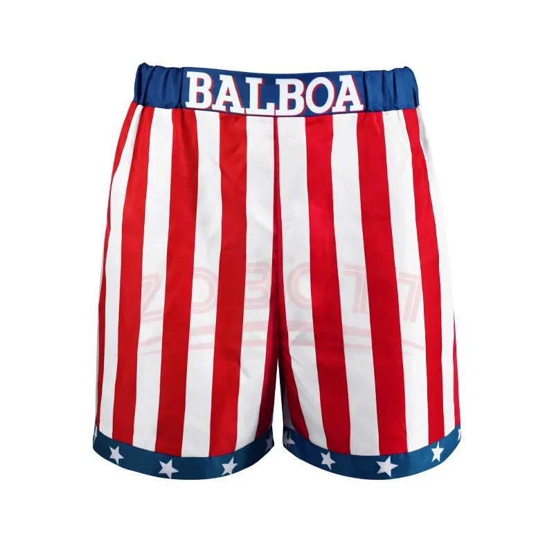 Disfraz de boxeo drapeau americano para adultos, con Robe courte Rocky Balboa, disfraz de Cosplay du jour de la independenciacia