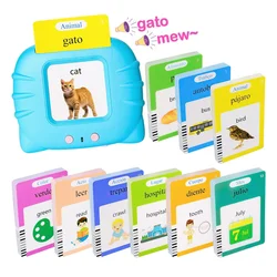 510 Spanish Flash Cards for Kids 3+Years,Pocket Speech for Toddlers,Montessori Toys, Christmas birthday learning gift,travel toy
