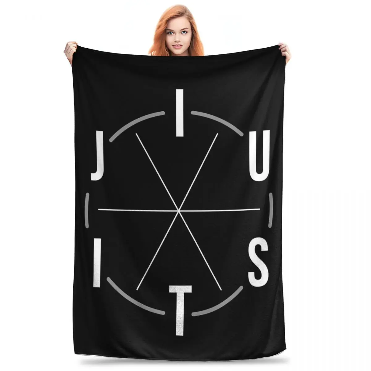 Jiu Jitsu BJJ Circle White Light Blanket Flannel Super Soft Throw Blankets Sofa For Couch Bedding Outdoor Throws Bedspread Quilt