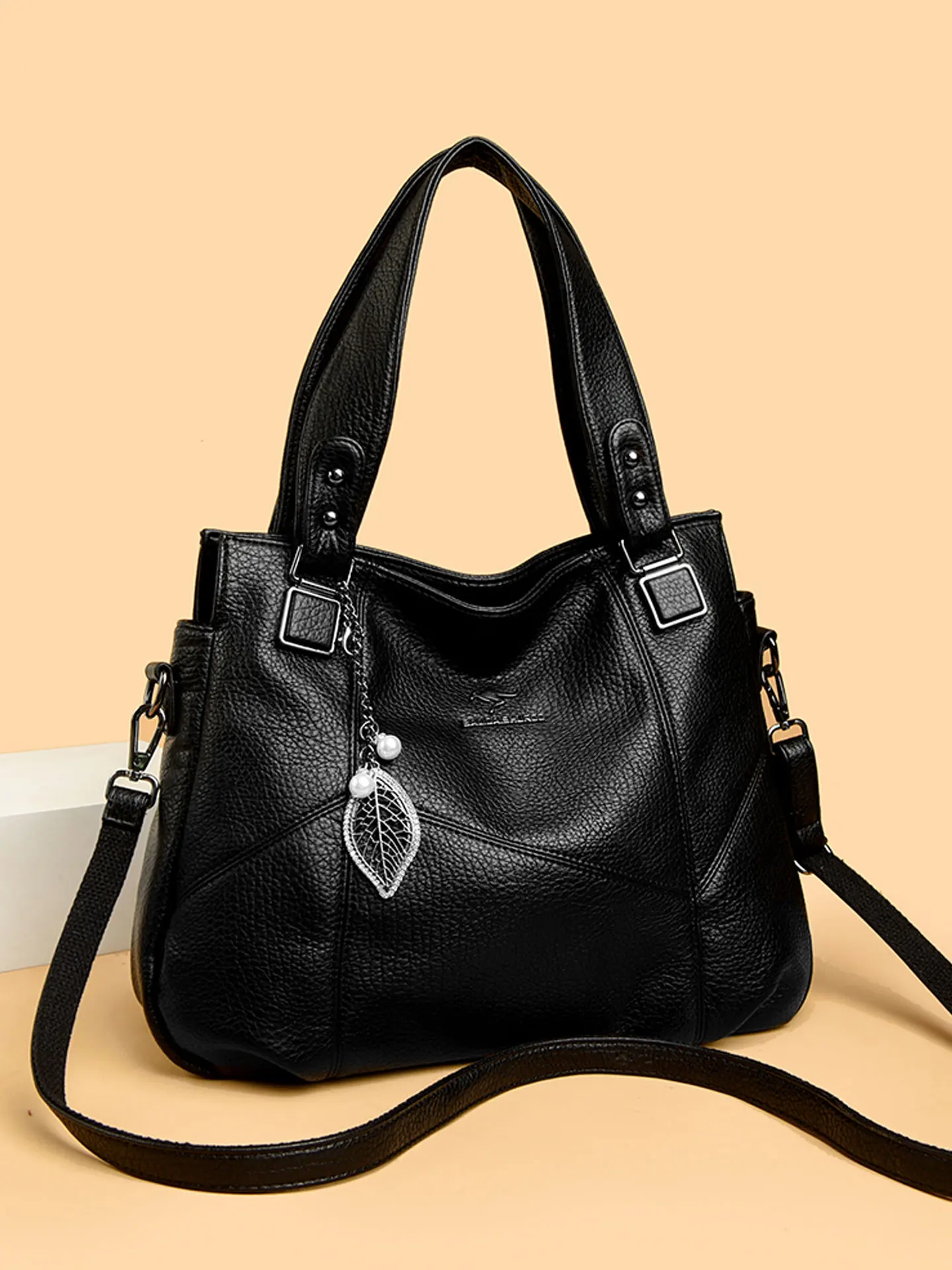 Fall Winter Soft Leather Large Capacity Women's Bag 2026 New Midlife Mom Fashionable Shoulder Crossbody Bag Casual Simple Sty...