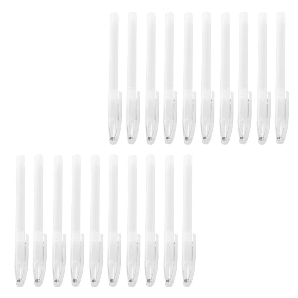 

100Pcs Empty Pen Holders Transparent Plastic Ball Point Pens Students Stationery Office Supply Design