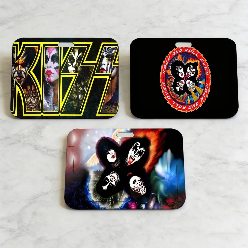 Rock K-iss Band Music ID Card Holder Neck Strap Pendant Door Holder Lanyards Keychain Work Credential Case Gift