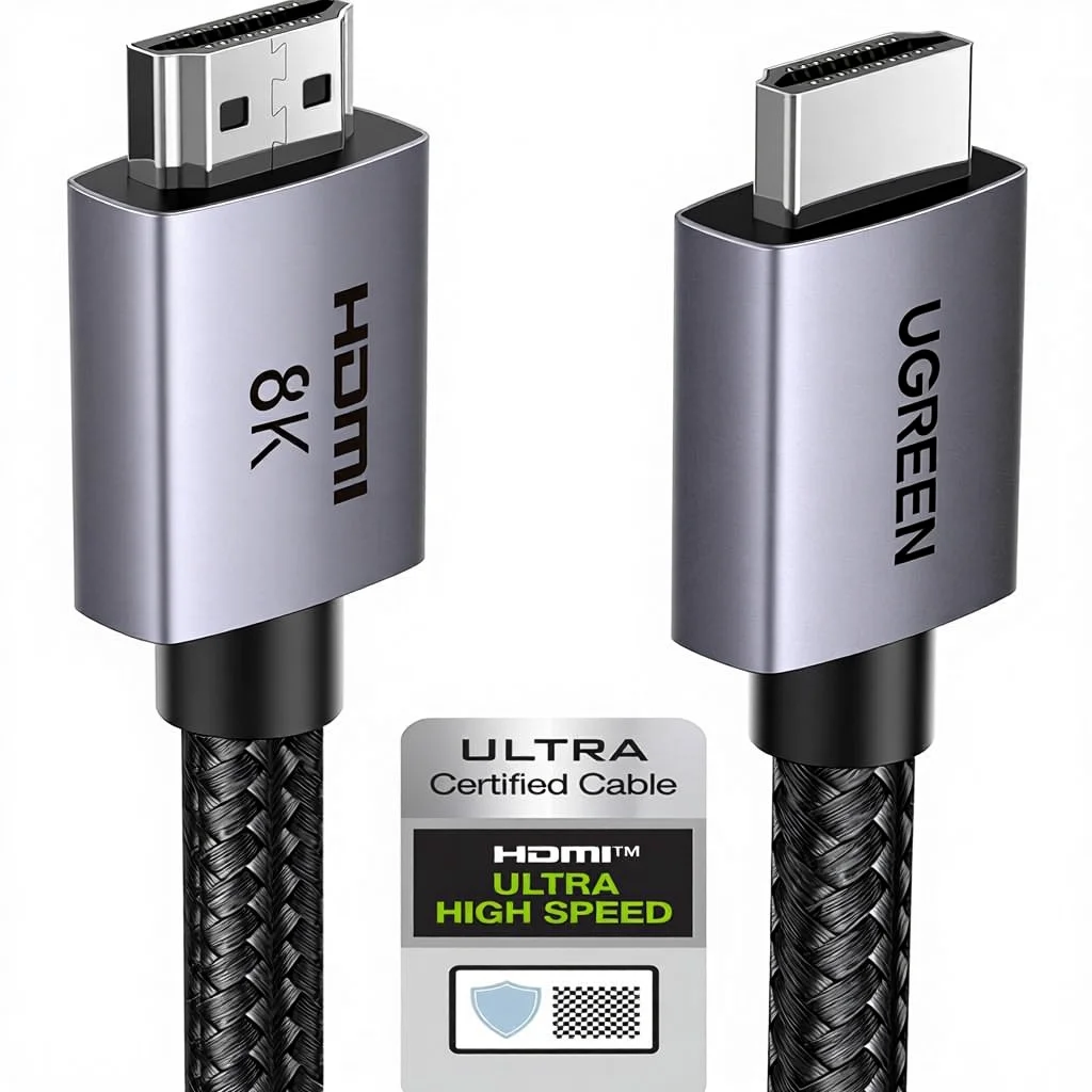 Ugreen 8K for 2.1 Cable 48Gbps Ultra High Speed Aluminum 4K 240Hz/120Hz 10K 8K 60Hz HDCP 2.2/2.3 EARC HDR10