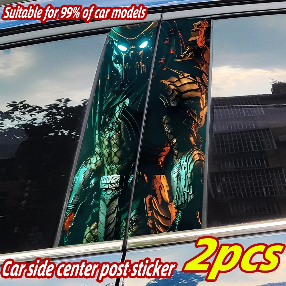

Predator Car Stickers Funny Auto B Pillar Waterproof Decoration DIY Cover Car Doors Pillar Sunscreen Decals Cars Accessories