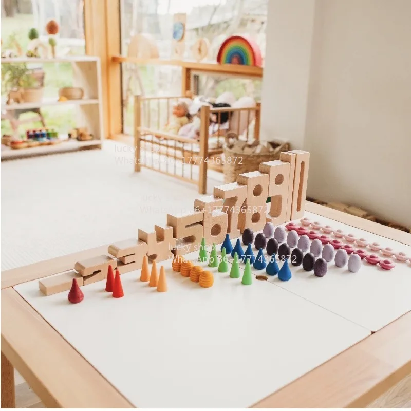 Three-dimensional Digital Building Blocks 1 To 10 Kindergarten Children Wooden Puzzle