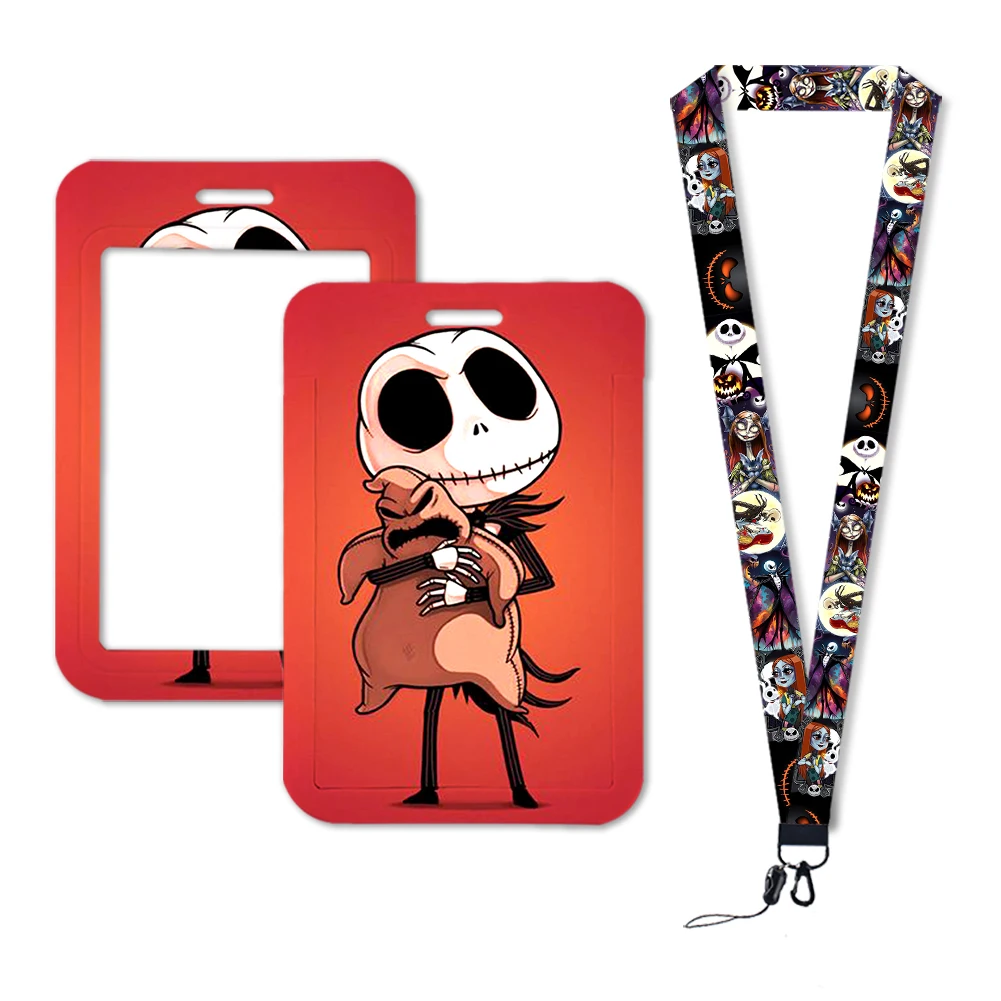 Jack Sally The Nightmare Before Christmas Lanyards Sleutelhanger Kaart Badge Houder Id Creditcard Pass Hang Touw Halloween Cadeau