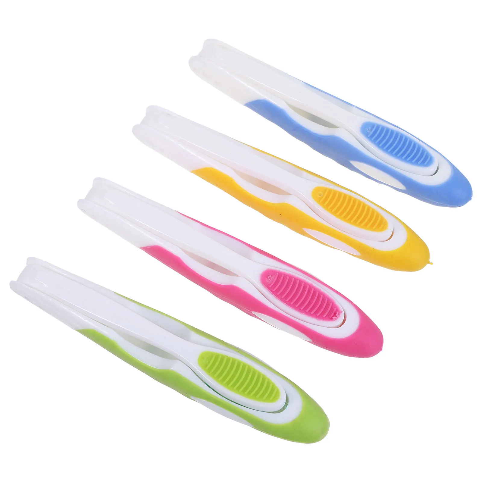 4 قطعة فرشاة أسنان محمولة قابلة للطي شعيرات ناعمة مجموعة سفر للتخييم والفنادق فرشاة أسنان يومية قابلة للطي فرشاة أسنان يومية