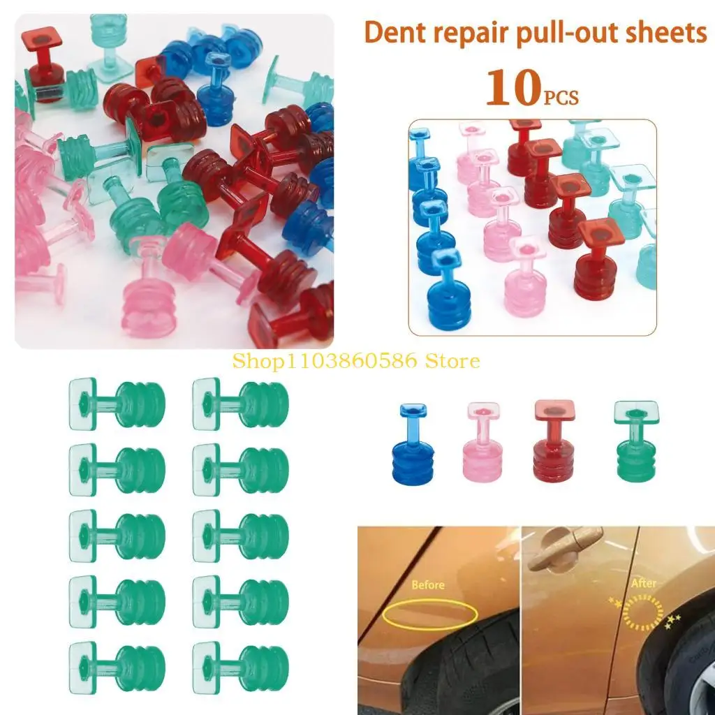 

242A Car Body Dents Removal Pulling Pad 10Pcs Different Size Dents Repair Puller Pad Paint Repair Puller Glues Pad
