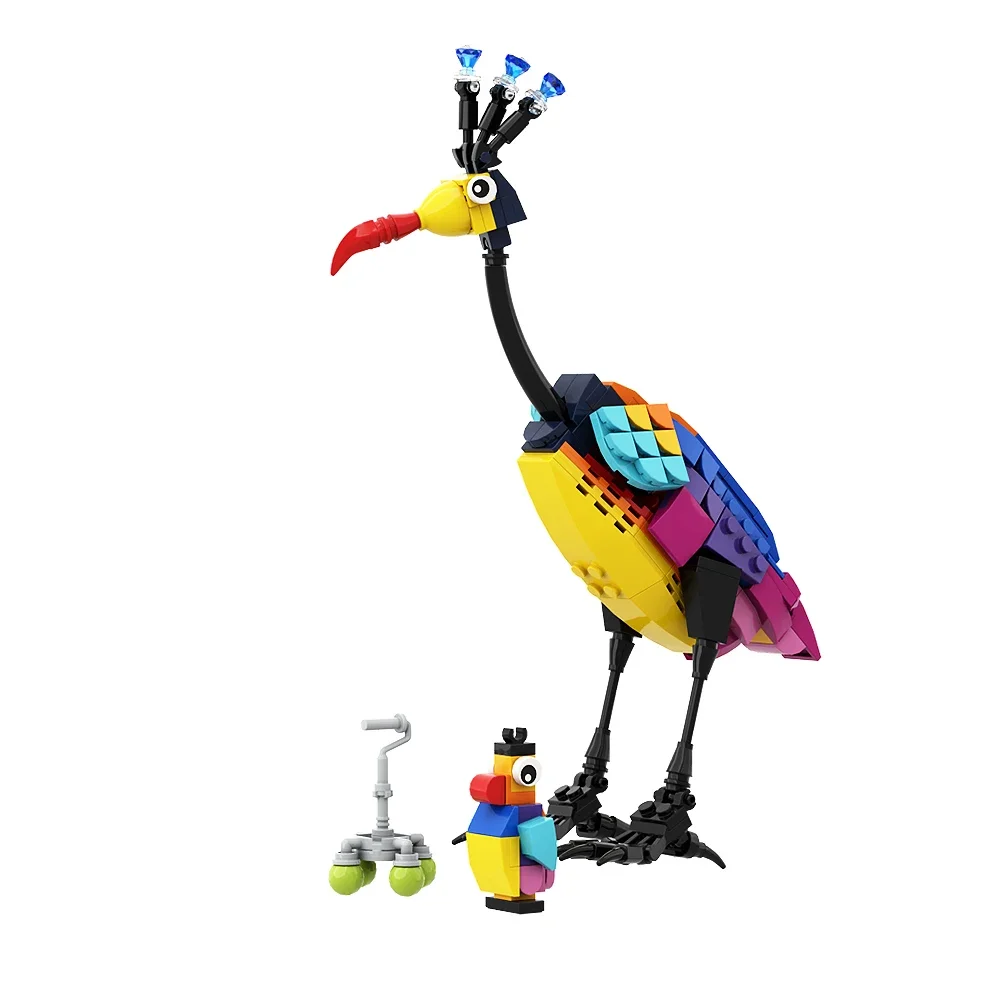 Gobricks MOC Classic Movies upss Kevins Animal Flying Bird Bouwsteenset Kleurrijke gigantische vogel Actiefiguur Baksteen Kid Toy