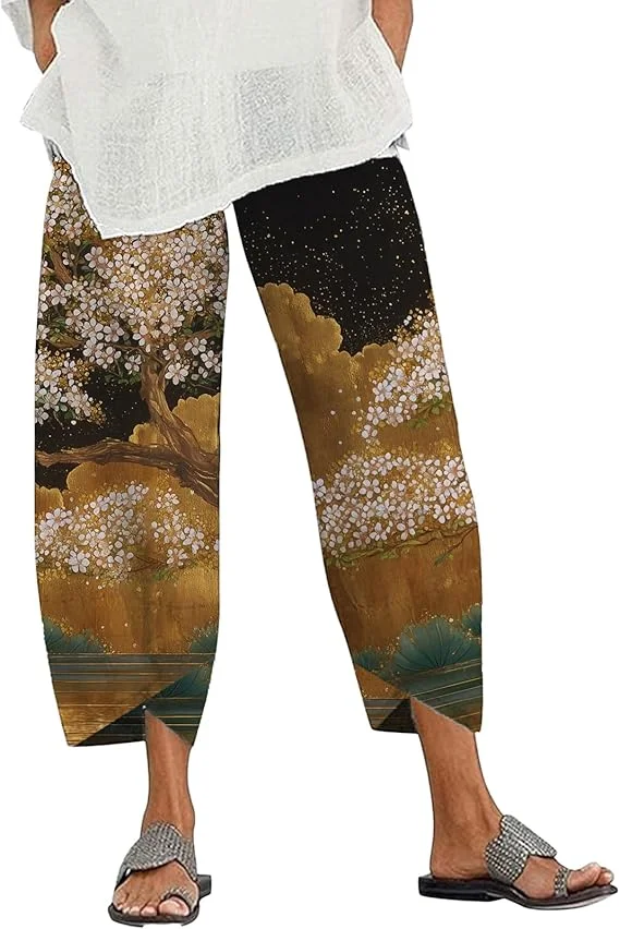

2025 New Women's Wide-Leg Slacks Comfortable, Breathable, Versatile Trousers with Pockets Summer Work Pants