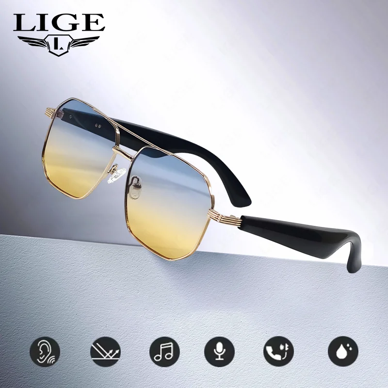 GY300 Smart Glasses 100+ Online Language AI Automatic Dialogue Translation Bluetooth Glasses With Speaker Sports UV Protection