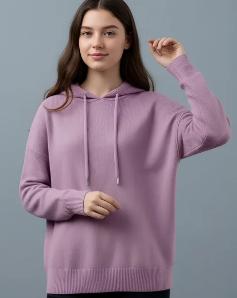 

Hooded Sweater Woman Autumn Winter Long Sleeve Bottoming Shirt Solid Casual Pullover Knit Top Knitted Hoodies Fashion Jumper2025