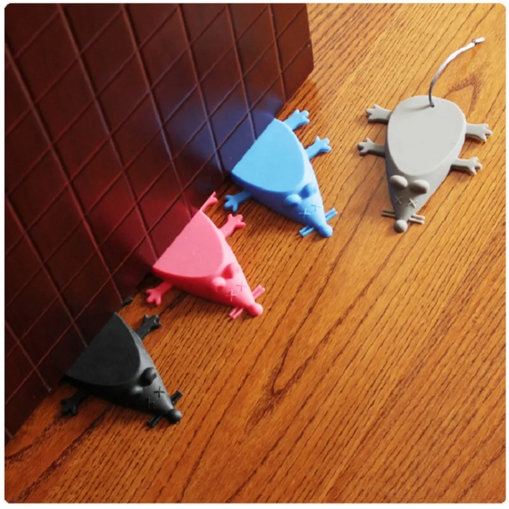 

Mouse Shaped Silicone Door Stoppers Safety Block Wedge Doorstops Door Wall Crash Protection Anti-Collision Rear Retainer Stop