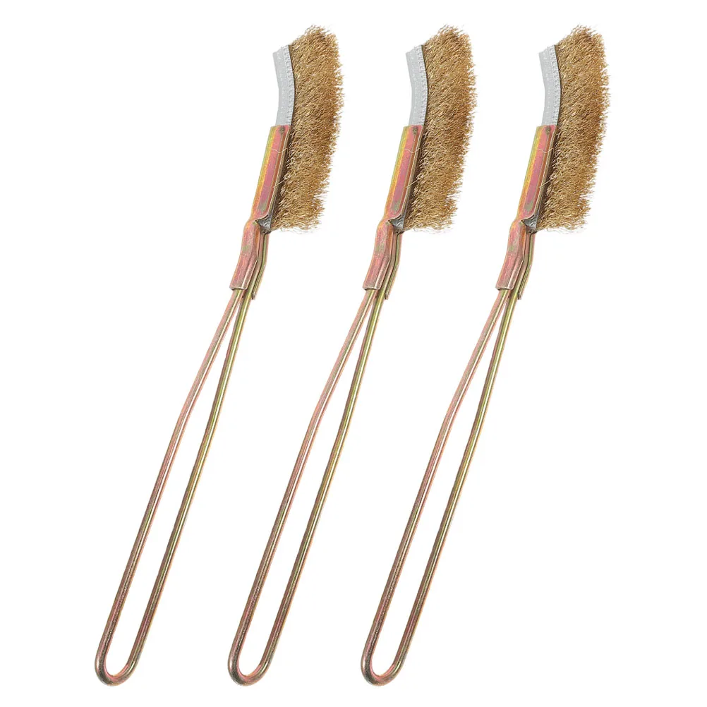 

3pcs Rust Brush Metal Surfaces Removal Home Scrub Stainless Steel Heavy Duty Remover Compact Design Detachable Heads Wire Steel