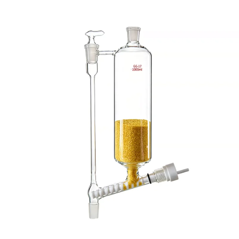 Powder solid feeder 100/250/500/1000ml cylindrical powder feeding funnel upper and lower 24# spiral valve