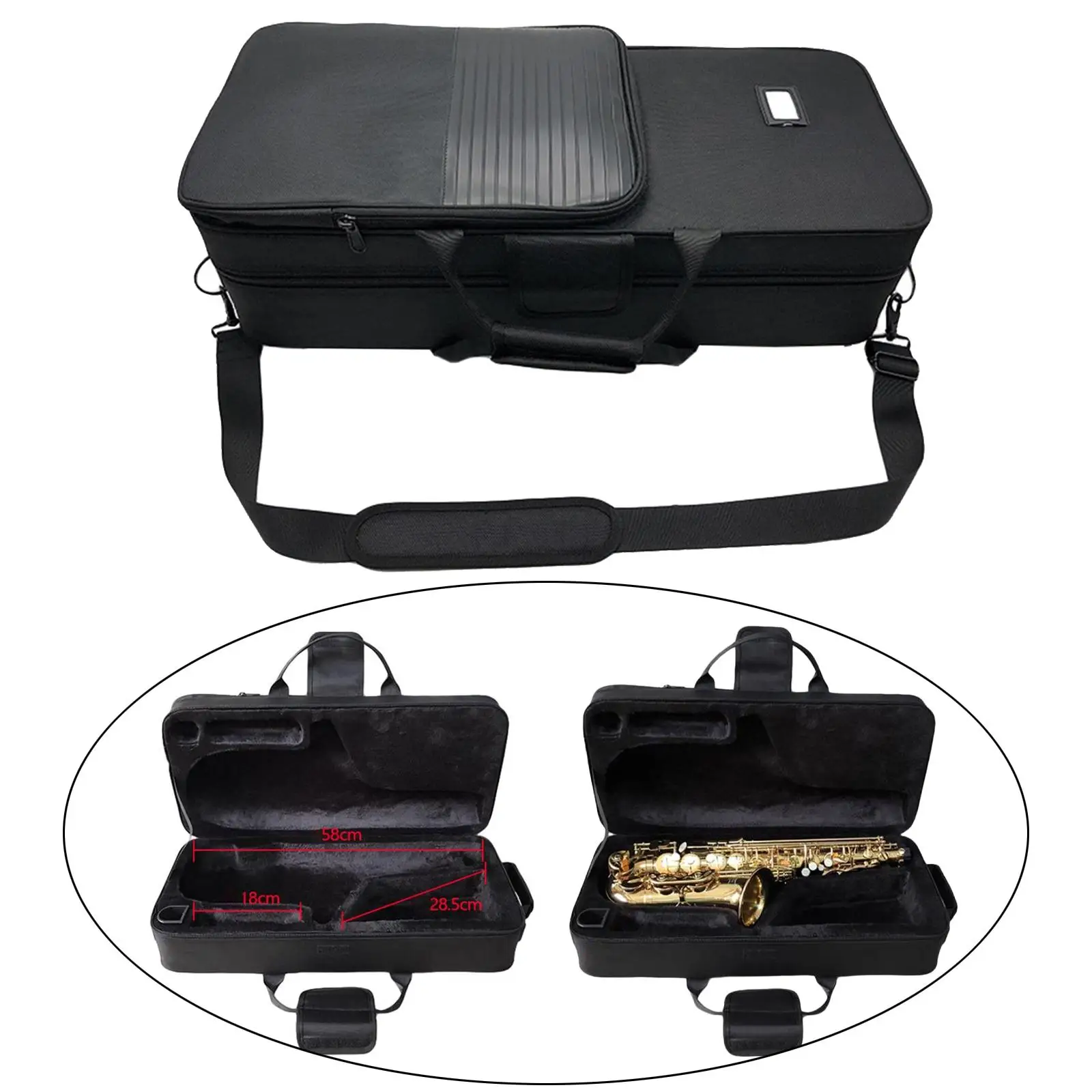 

Alto Saxophone Case External Pocket Accompaniment Special 2 in 1 Carrying Backpack Case Pressureproof Saxophone Storage Bag