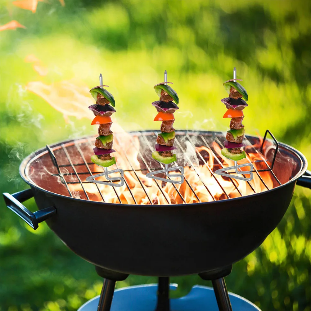 

20Pcs Stainless Steel Skewers Bbq Barbecue Accessories Durable Practical Roasting Supplies for Meat Vegetables