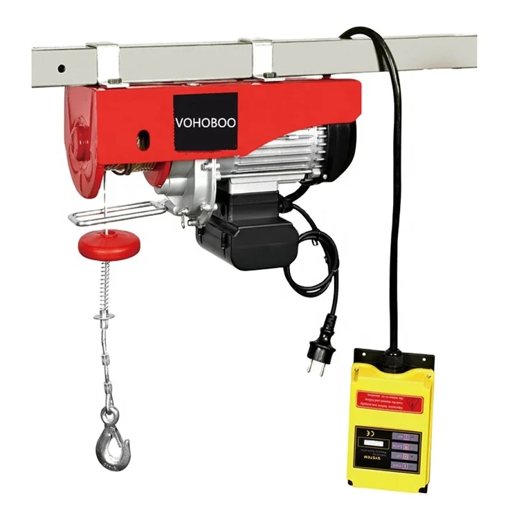 PA200 PA500 PA1000 PA1200 100kg To 1200kg Portable PA Mini Electric Wire Rope Hoist Crane