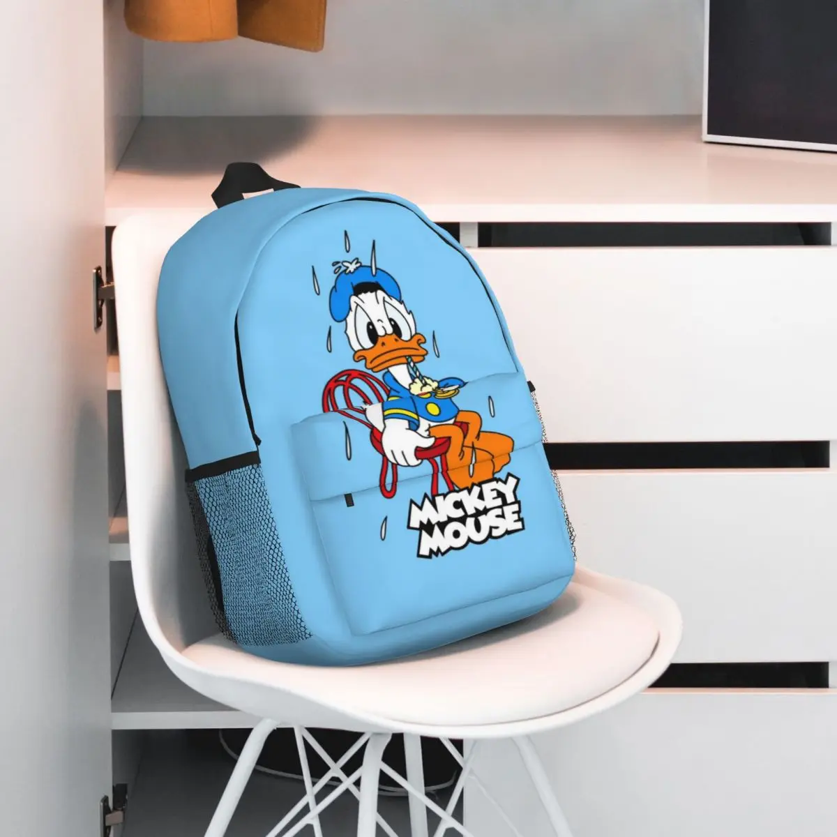 Mochila durável Donald Duck de 15 polegadas – Design leve e ergonômico para conforto e conveniência