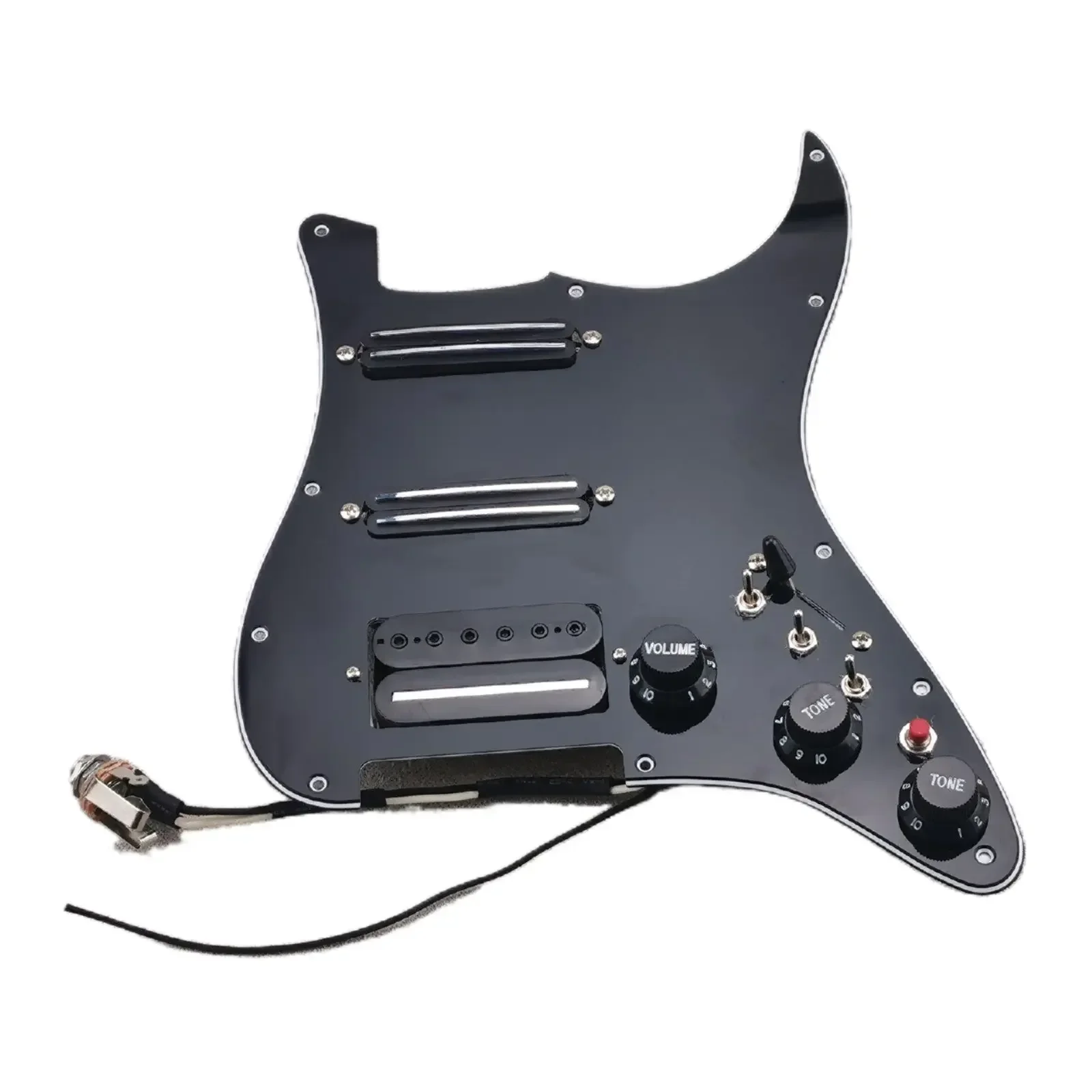 لاقط الجيتار الأسود سلكي مسبقًا Pickguard الأسلاك الغيتار ألنيكو الخامس هامبوكر بيك اب مجموعة ميزات قطع واحدة 18 نغمة مختلفة