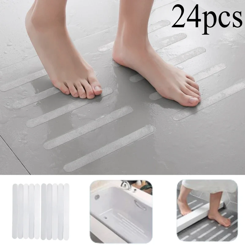 6/12/24 Pcs Anti Slip Strips Shower Stickers Colored Non Slip Bath Safety Strips for Bathtub Shower Stairs Floor bathroom