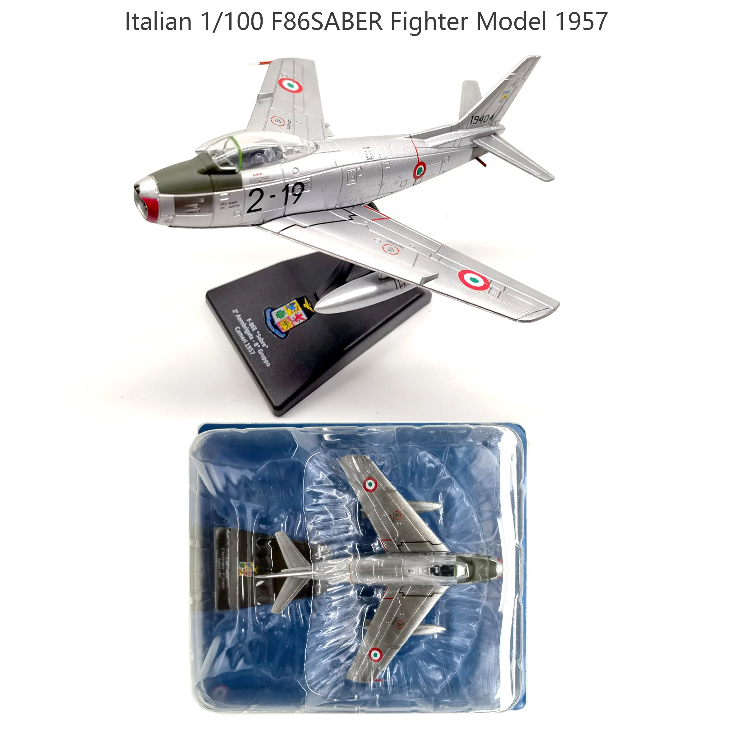 Italian 1/100 F86SABER Fighter Model 1957 Alloy finished product collection model