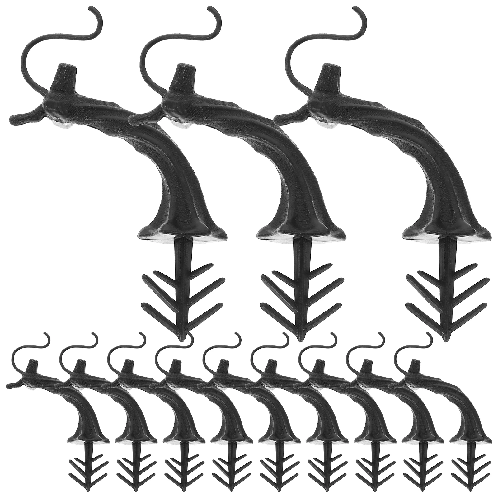 30 Pcs Decorations Pumpkin Handle Accessories Plastic Making Tools Fake Stem Black Artificial