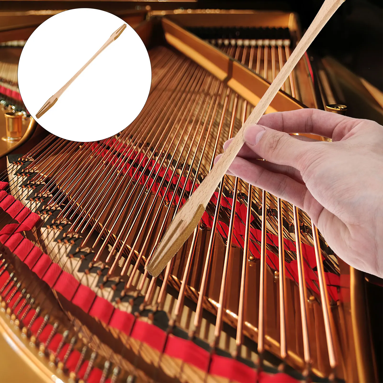 

Piano Damper Tuning Tone Tool Rubber Mute Musical Instruments Supplies Accordion Tools Wooden Tuner