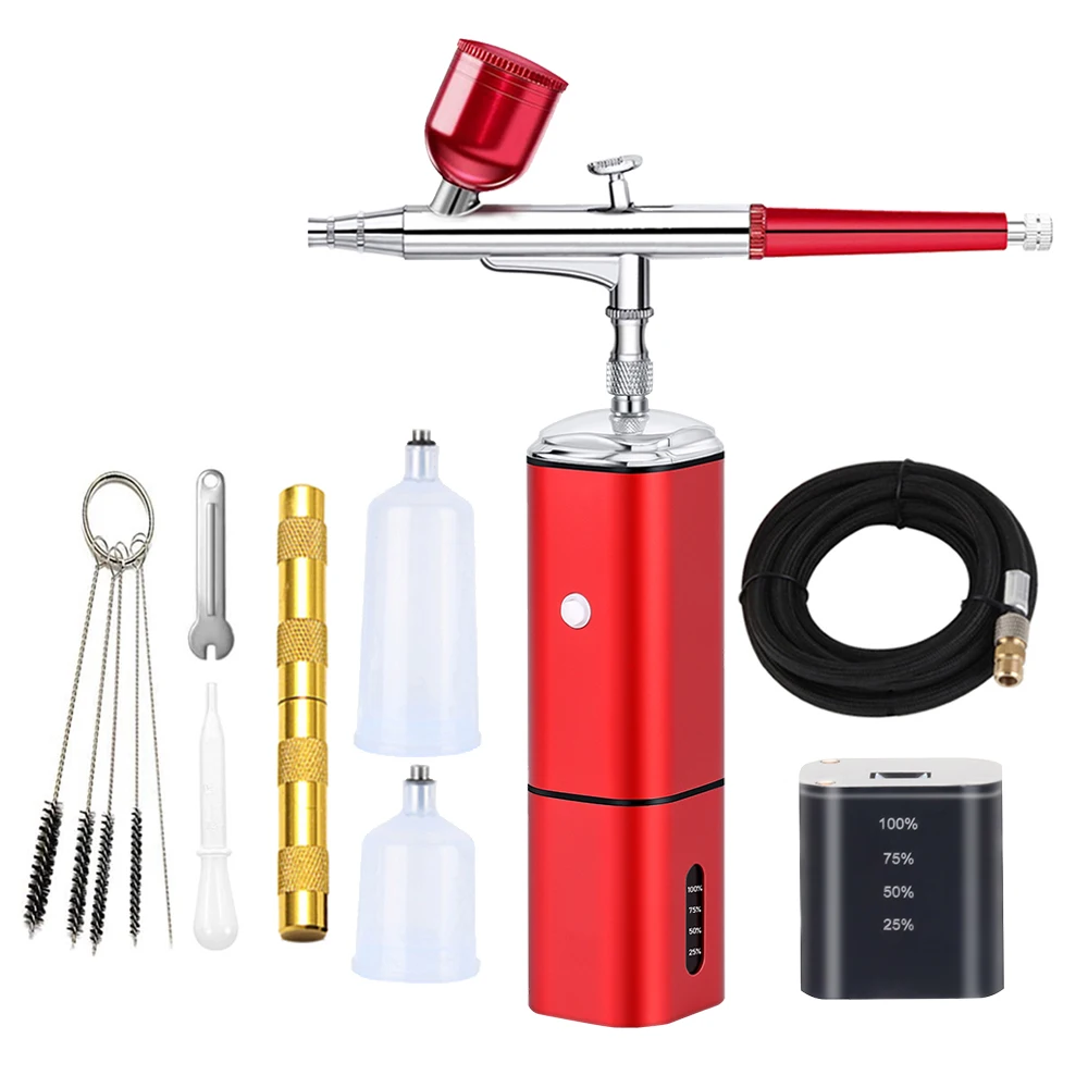 

Portable Mini Airbrush Kit With Aerografo Compressor Cake Decorating Cosmetics Art Design Travel Beauty Skin Care Pneumatic Tool