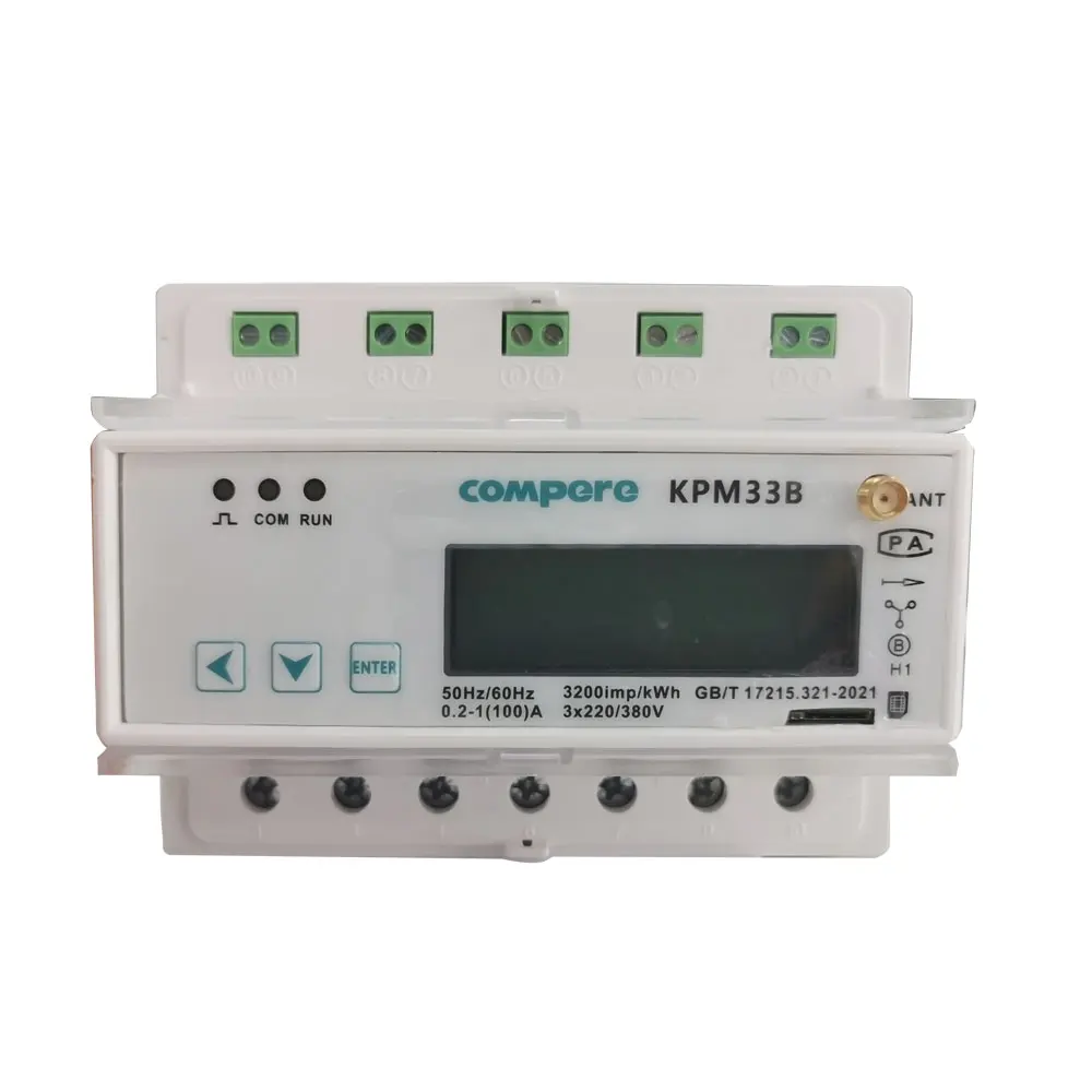 80A 100A Prepaid Sub Meter Modbus Electric Three Phase Energy Meter with Wifi Connectivity