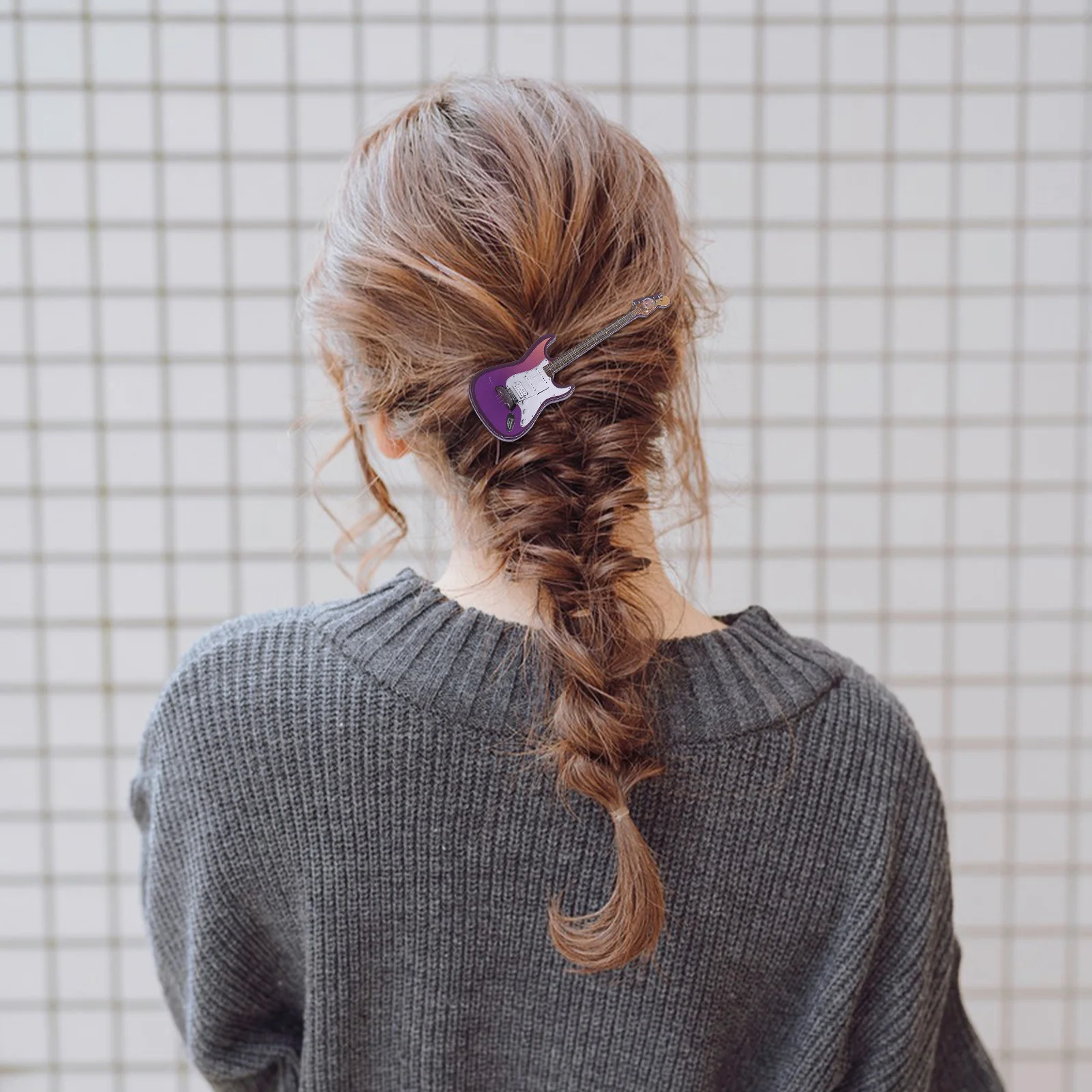 4 Stück Musik-Haarspangen aus Metall, Gitarren-Haarnadeln, Punk-Stil, Haarschmuck für Konzerte, Festivals, täglicher Gebrauch, Neuheit-Haarnadeln