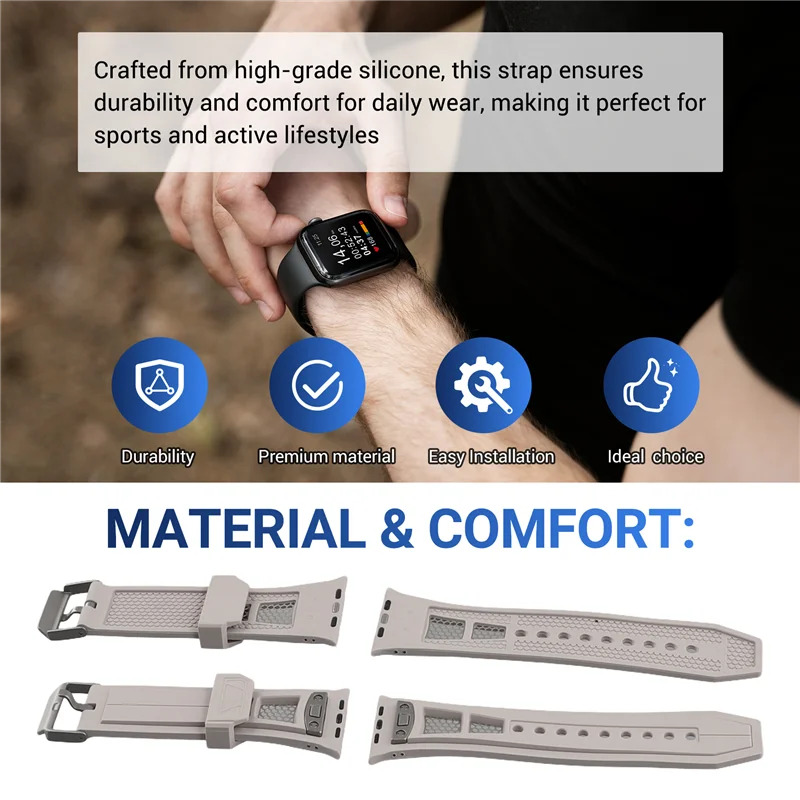 ZIZI Strap For  Watch Band 49Mm Rubber Sport Bracelet Wristband Replacement Accessories