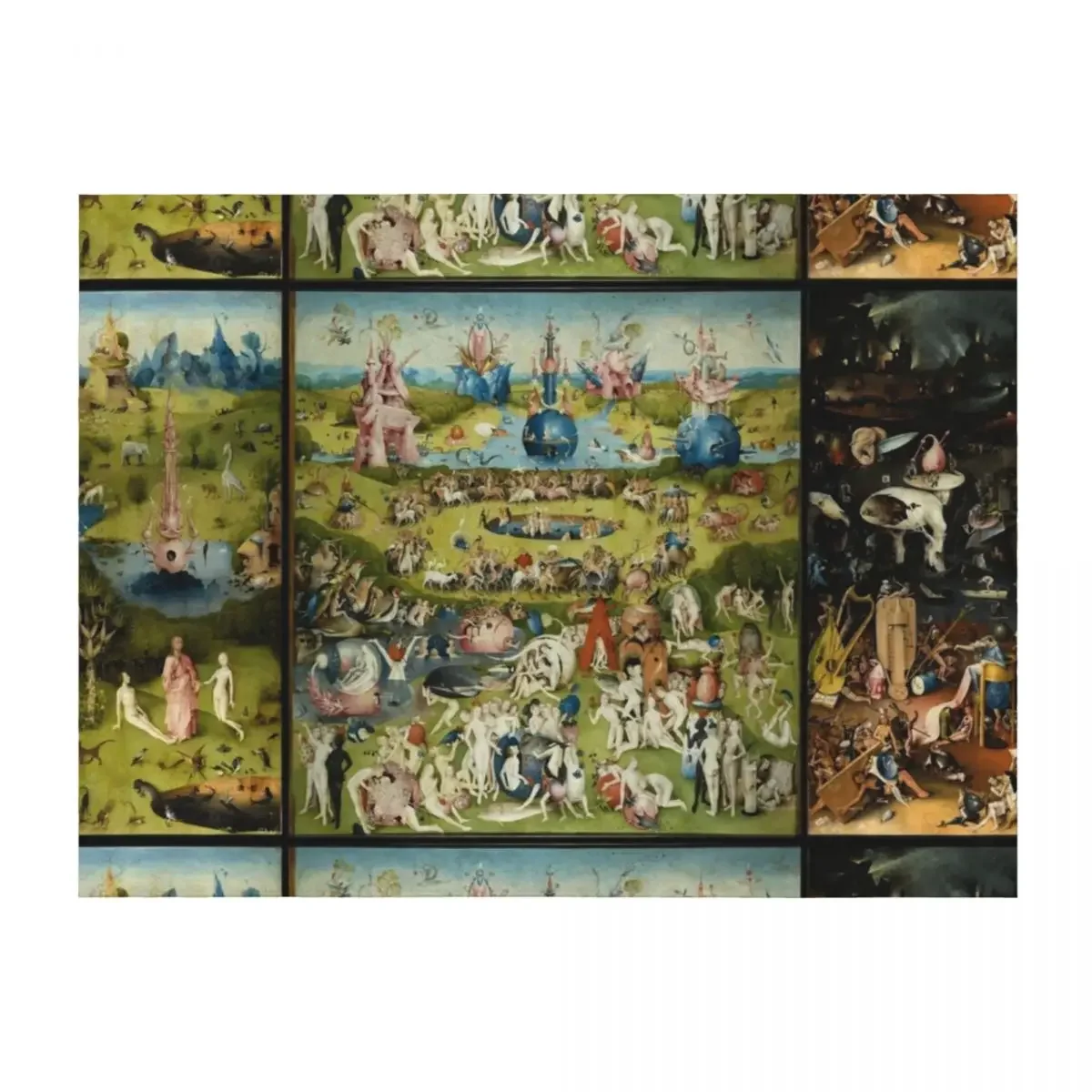 

Copy of The Garden of Earthly Delights (2) - Hieronymus Bosch Throw Blanket Sofa Quilt Fashion Sofas Luxury St Cute Blankets