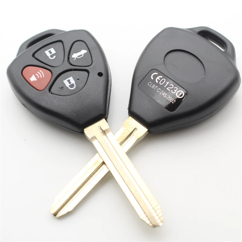 FLYBETTTER OEM 4Button Replacement Key Case Transponder Key Shell For Toyota Camry Corolla Avalon Venza Yaris