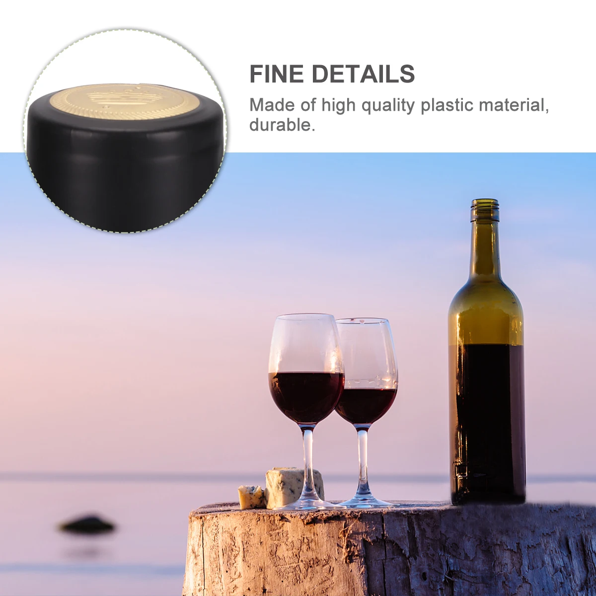 

50pcs Bottle Caps 30mm Eco-friendly Heat Shrink Sealing Film Red Long-lasting Preservation