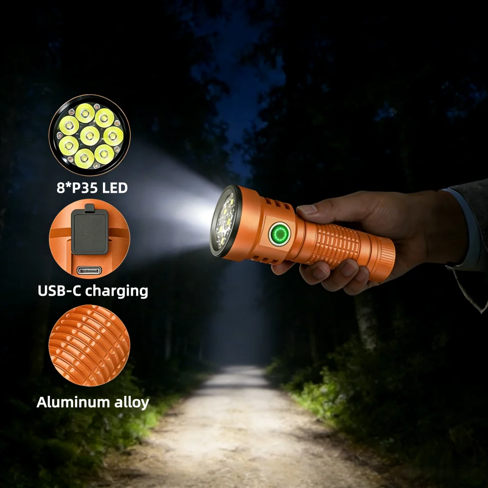Lampe de poche à 8 LED haute l - Outdoor Adventure Inc avis et prix