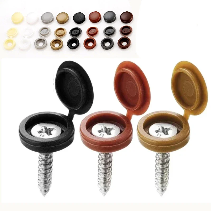 20/50PCS Siamese screw cap Phillips screws cover ugly cover Plastic self-tapping screw cover Dustproof Rustproof